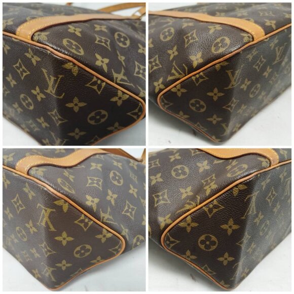 Louis Vuitton Sac Shopping Monogram Canvas Leather Tote Shoulder Bag Authentic - Picture 10 of 13